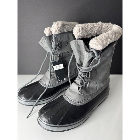 NEW Sorel 1964 PAC Nylon Waterproof Boots Mens EU 44 US 11 in Quarry & Dove - Picture 3 of 6